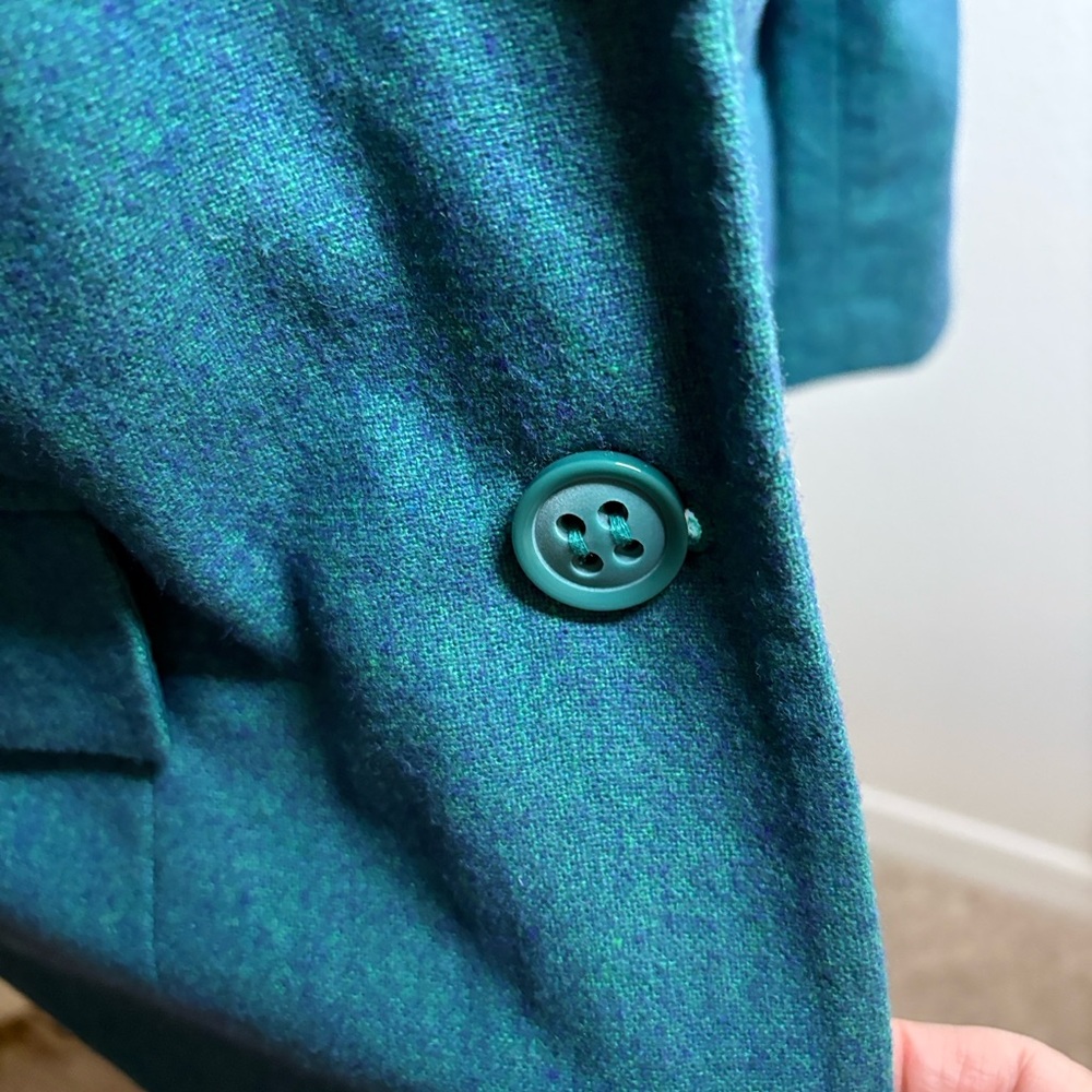 The LIMITED Teal Puff Sleeve cropped Blazer - Picture 8 of 9
